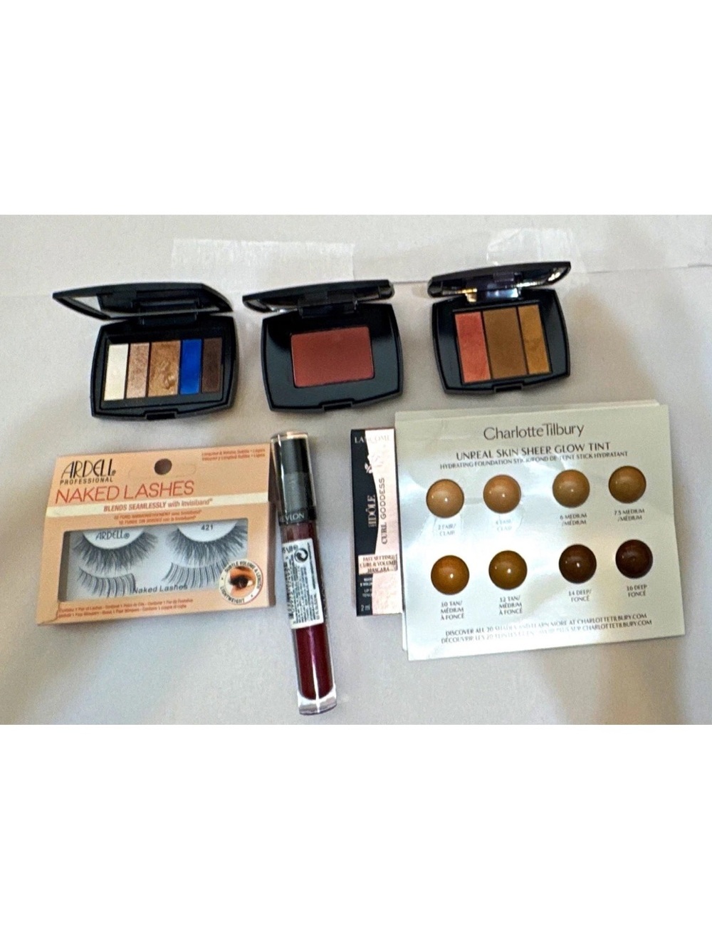 Assorted Travel/Sample Makeup Lot Ardell 421, Lash Idôle, Revlon 095, CT Tint